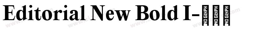 Editorial New Bold I字体转换
